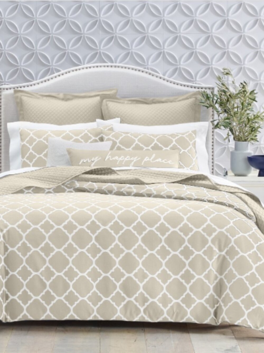 Charter Club Damask Designs Geometric Dove 2-Pc. Comforter Set, Twin, Oak